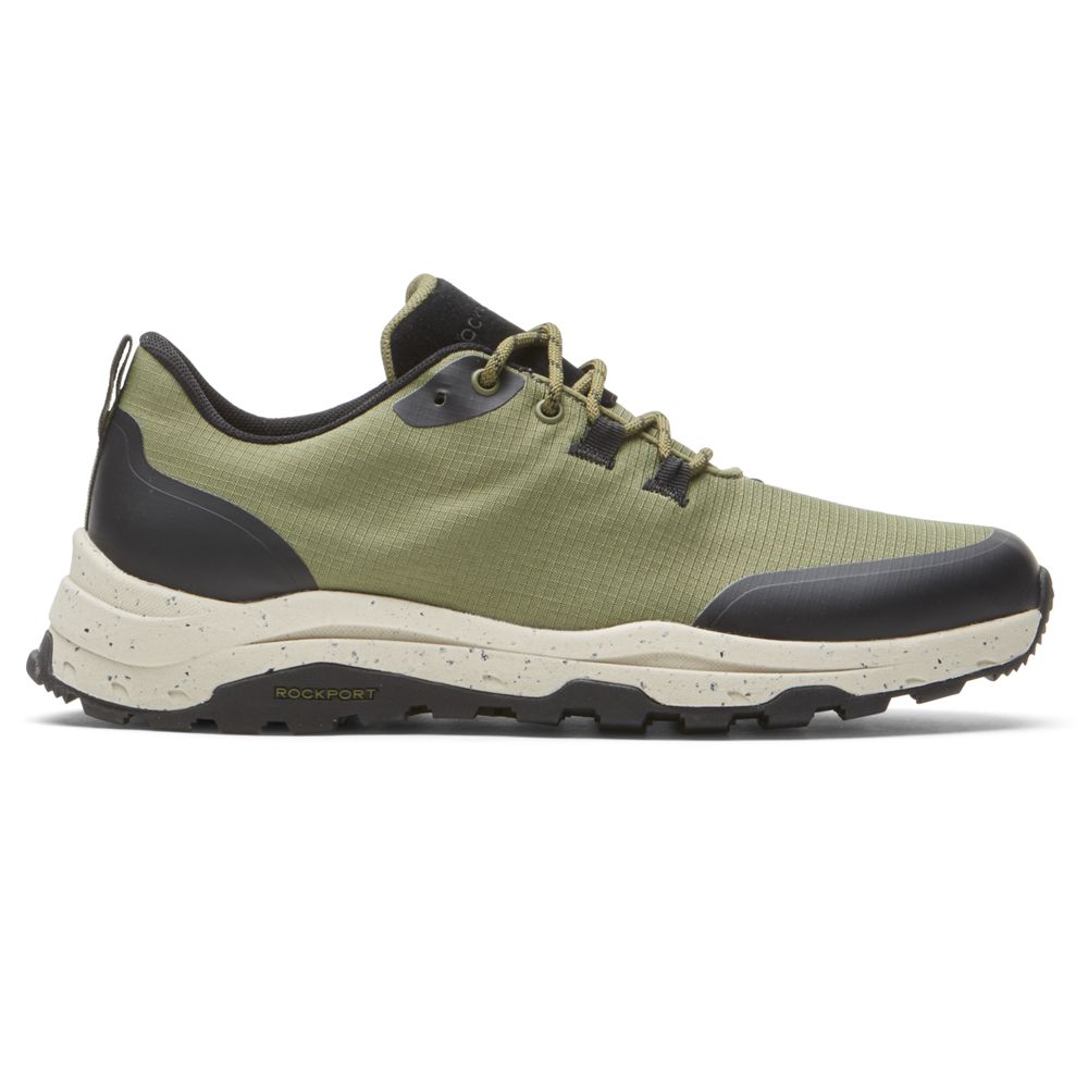 Rockport Men's Xcs Pathway Waterproof Sport Walking Shoes - Olive - USA (9086GYRUB)